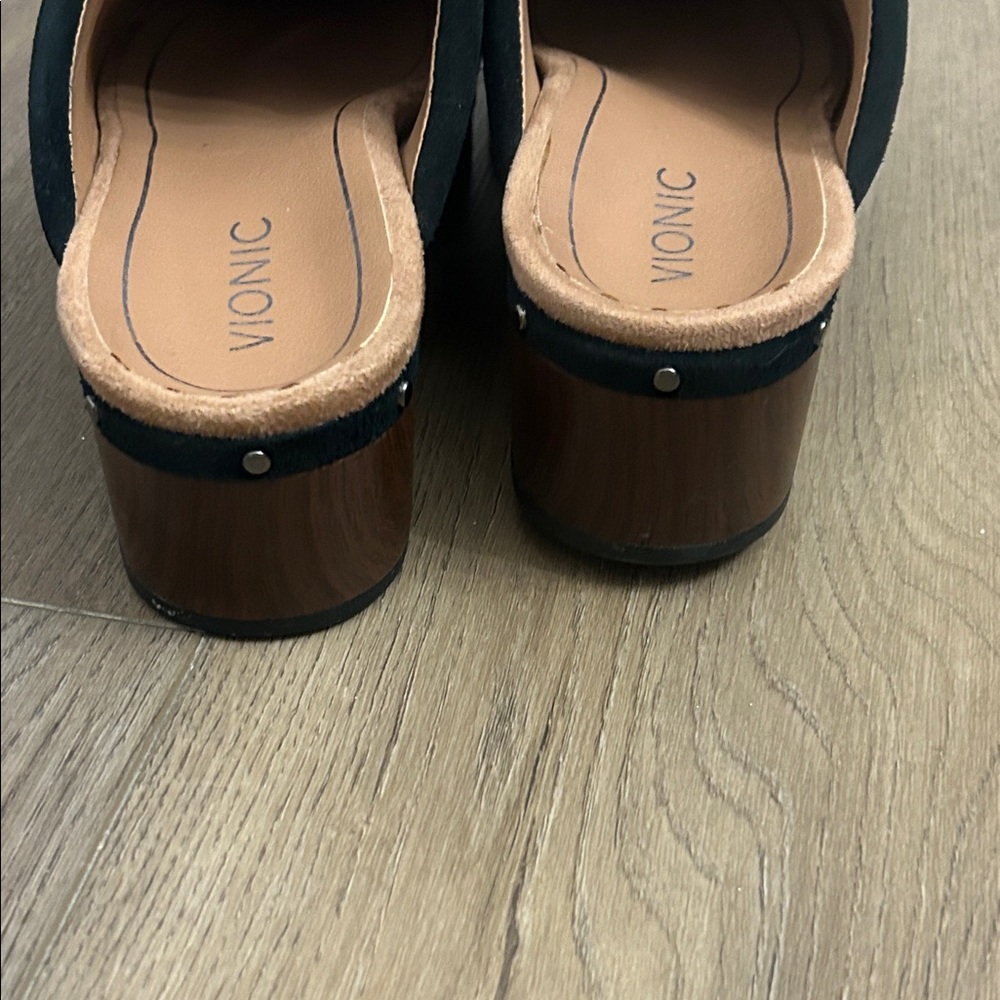 Vionic Black Suede Mules - Picture 6 of 12